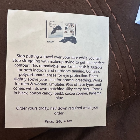 California Contour Black Tanning Mask - Picture 3 of 7